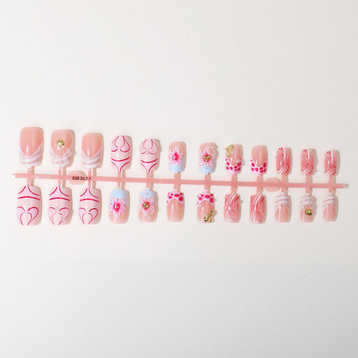 Artistic 3D Decorative Press-On Nail Tips Bowlift