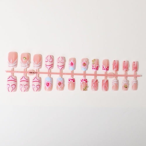Artistic 3D Decorative Press-On Nail Tips Bowlift
