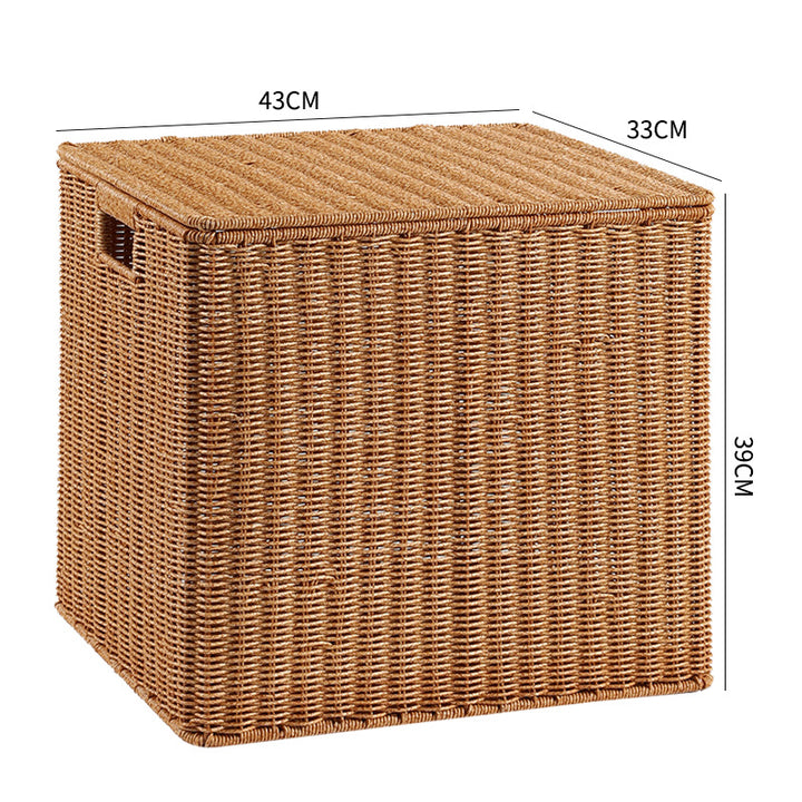 Handwoven Wicker Storage Cube Bowlift