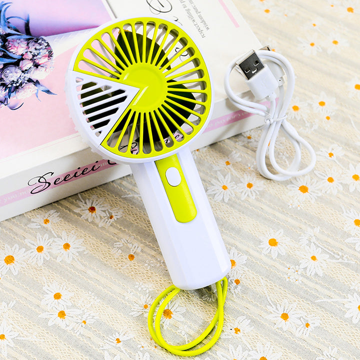 Ladies Portable Handheld Fan with USB Connection and Safety Net Bowlift