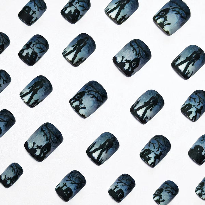 Creative Nail Art in Spooky Gravestone Design Bowlift