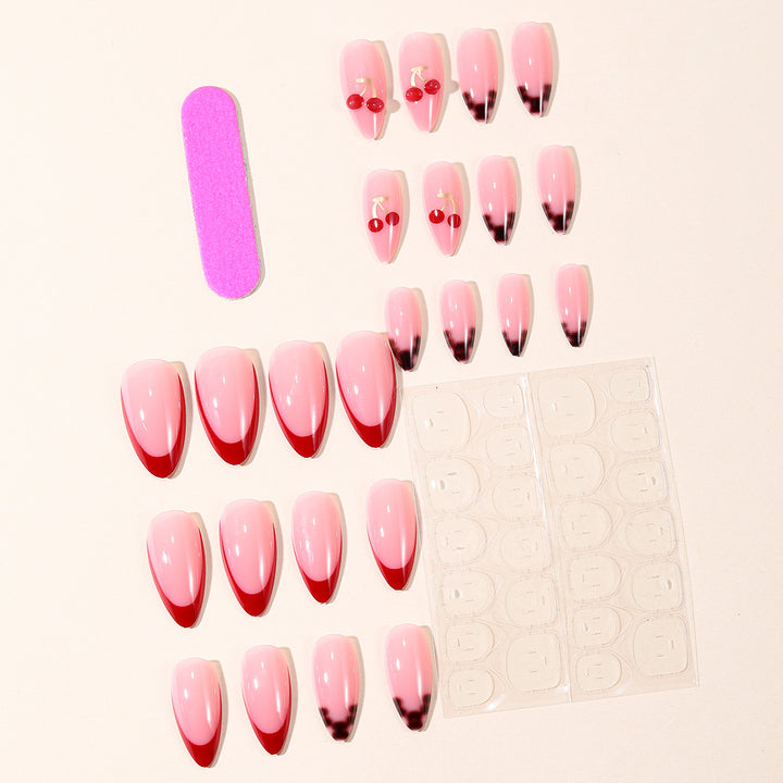 Trendy French Tip Nail Art Set Bowlift