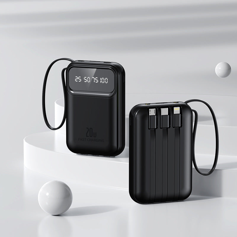 Compact power bank with integrated fast charging ports Bowlift