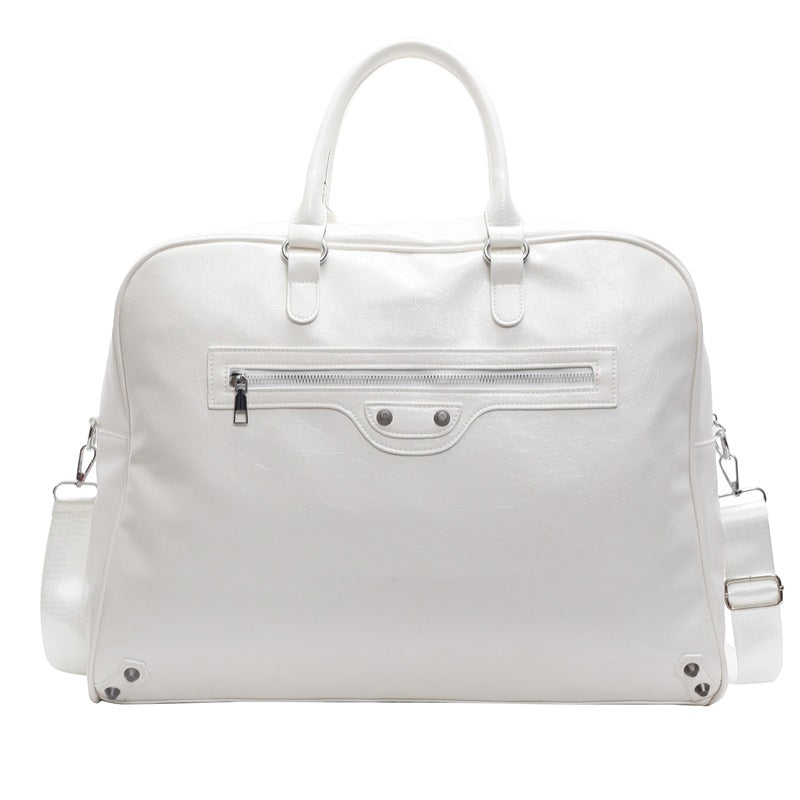 Luxurious Vintage-Inspired Leather Duffel Bag Bowlift