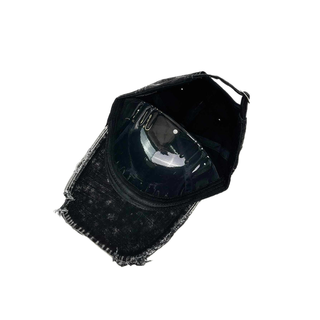 Men's Distressed Denim Baseball Hat Bowlift