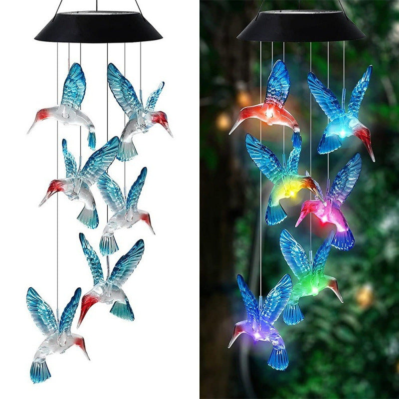 Decorative Flamingo Hanging Mobile Wind Chime Garden Ornament Bowlift