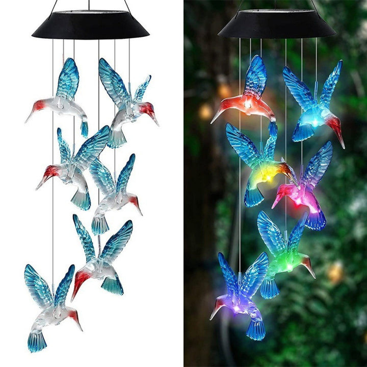 Decorative Flamingo Hanging Mobile Wind Chime Garden Ornament Bowlift