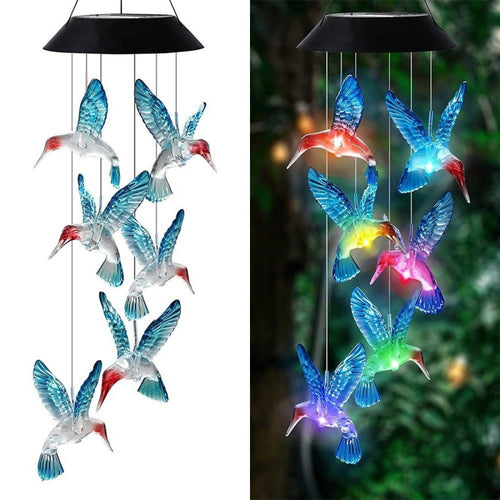 Decorative Flamingo Hanging Mobile Wind Chime Garden Ornament Bowlift