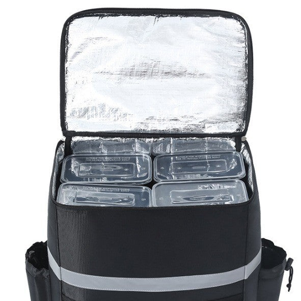 Unisex nan insulated delivery backpack with thermal insulated box, reflective stripes and extra sturdy bottom Bowlift
