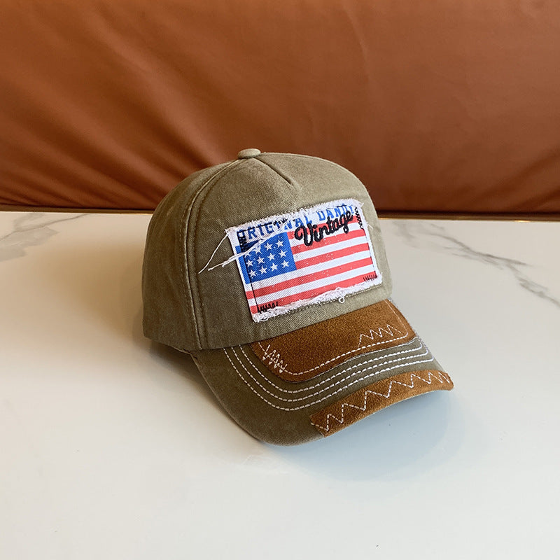 Women's Vintage-Inspired Distressed Baseball Cap Bowlift