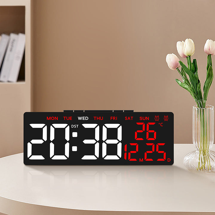 Digital Multi-Function Alarm Clock with Temperature and Day of the Week Display Bowlift
