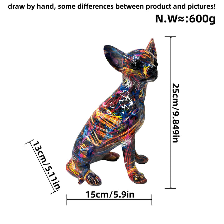 Colorful decorative figure of a dog in modern design Bowlift