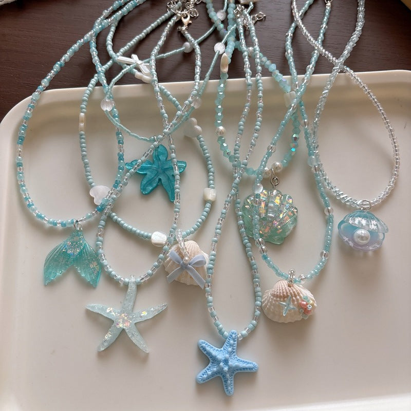Necklace with Glitter Fish Tail Bowlift