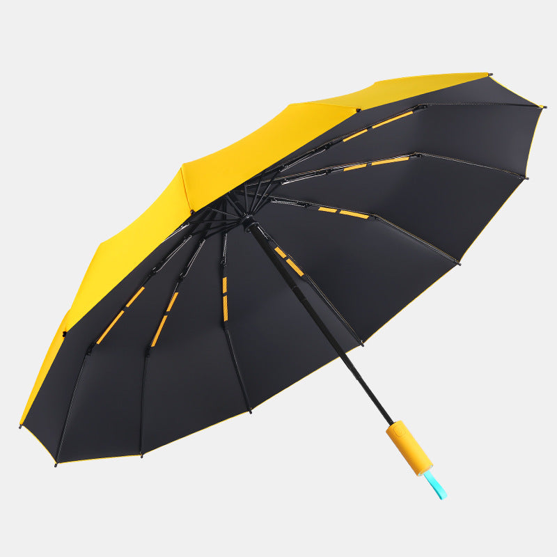 Ladies compact folding umbrella with wind resistance and automatic opening mechanism Bowlift