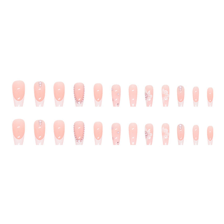 Floral Embellished Press-On Nail Tips Bowlift