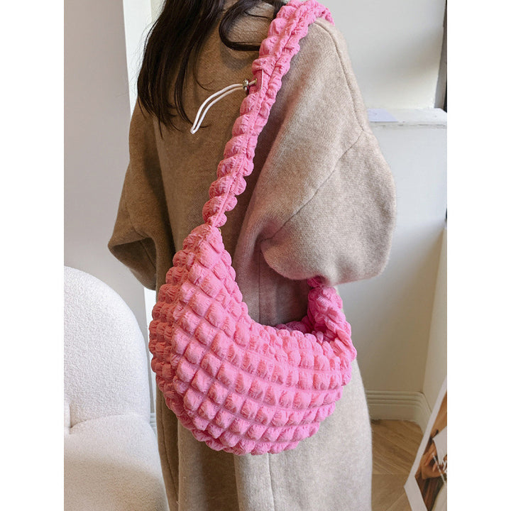 WoTextured Fabric Hobo Bag Bowlift