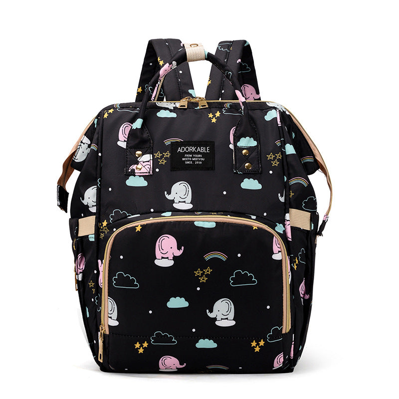 Playful Unicorn Print Diaper Backpack Bowlift