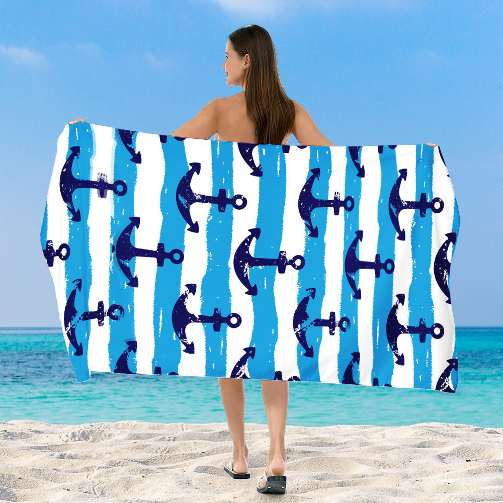 Beach towel with cheerful salamander and ice cream design Bowlift