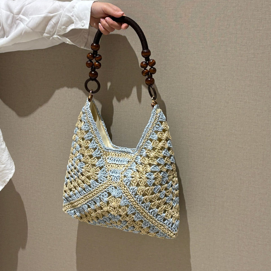 Hand-knotted Tote Bag in Boho Style Bowlift
