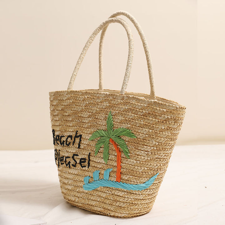 Beach linen bag with personalized embroidery Bowlift