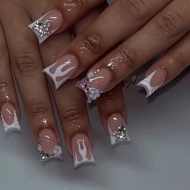 Decorative Jewel-Embellished Nail Art Bowlift