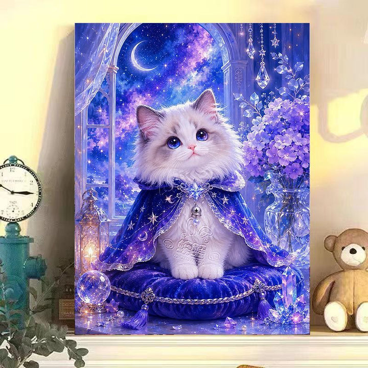 Whimsical Cat-Themed Canvas Art Bowlift