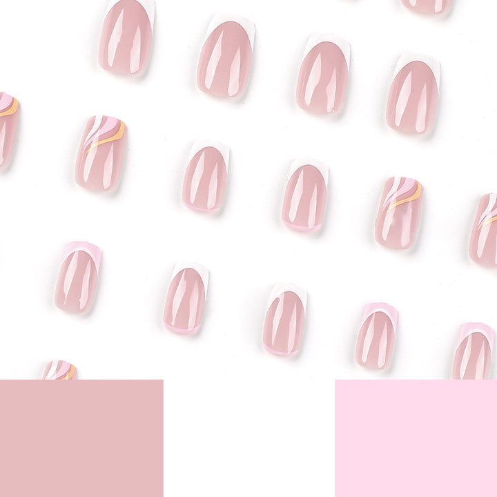Artful Gel Nails with Elegant Accents Bowlift