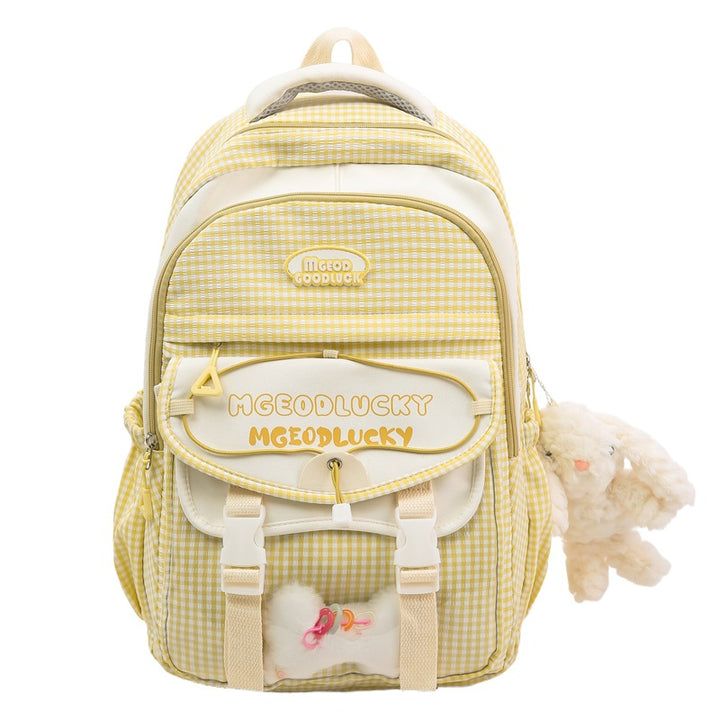 Stylish Checkered School Backpack