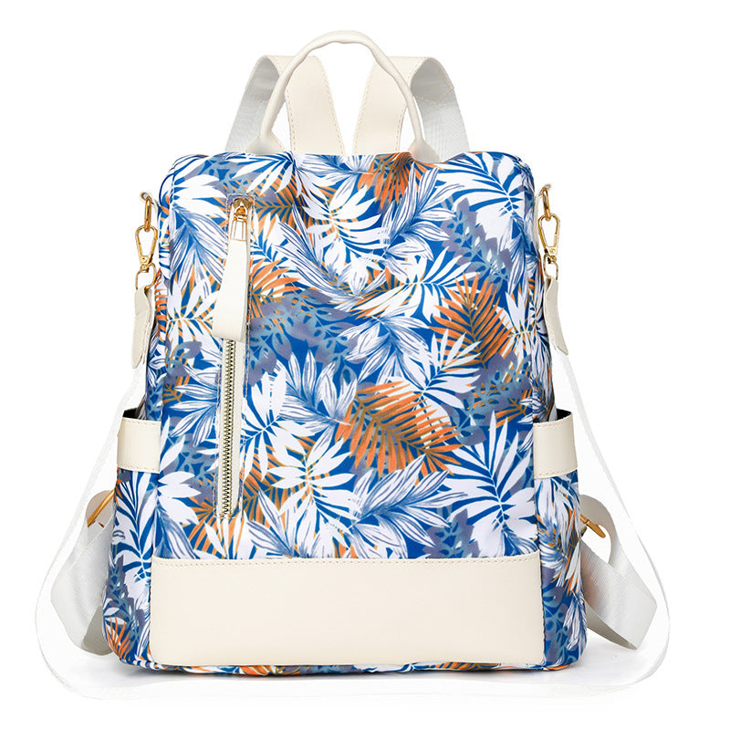 Floral Print Multi-Pocket Backpack Bowlift