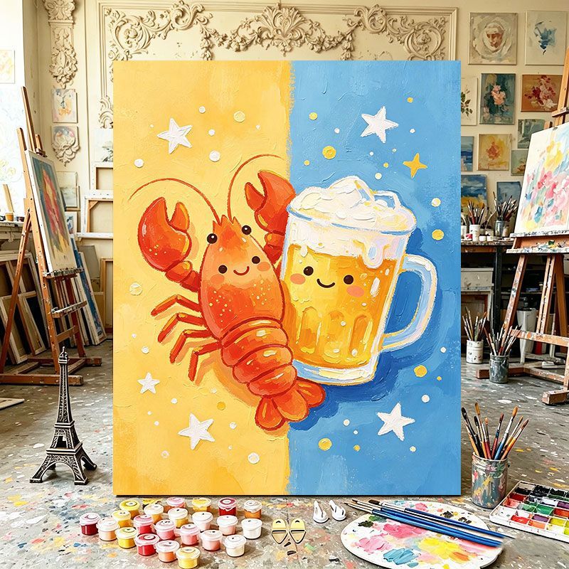 Playful Dual Element Canvas Art Bowlift
