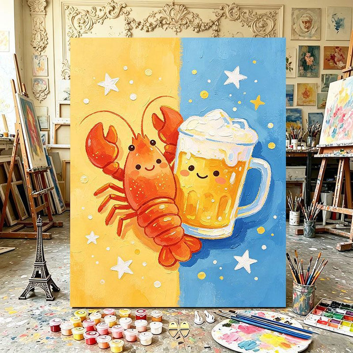 Playful Dual Element Canvas Art Bowlift