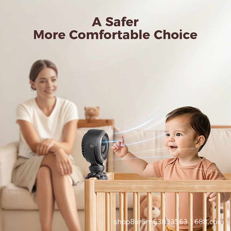Unisex nan flexible clamp fan with bendable stand arms and LED night light Bowlift