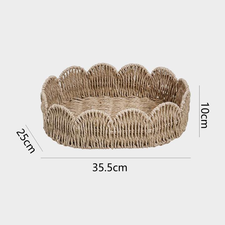 Decorative storage basket with wave edge Bowlift