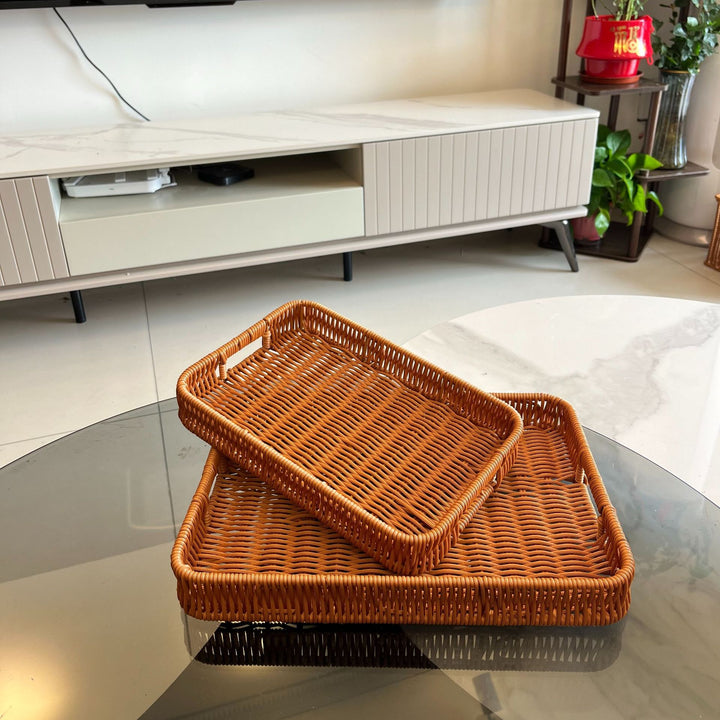 Woven Fruit Serving Tray Bowlift