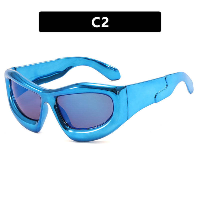 Women's Sporty Sunglasses with Futuristic Design Bowlift