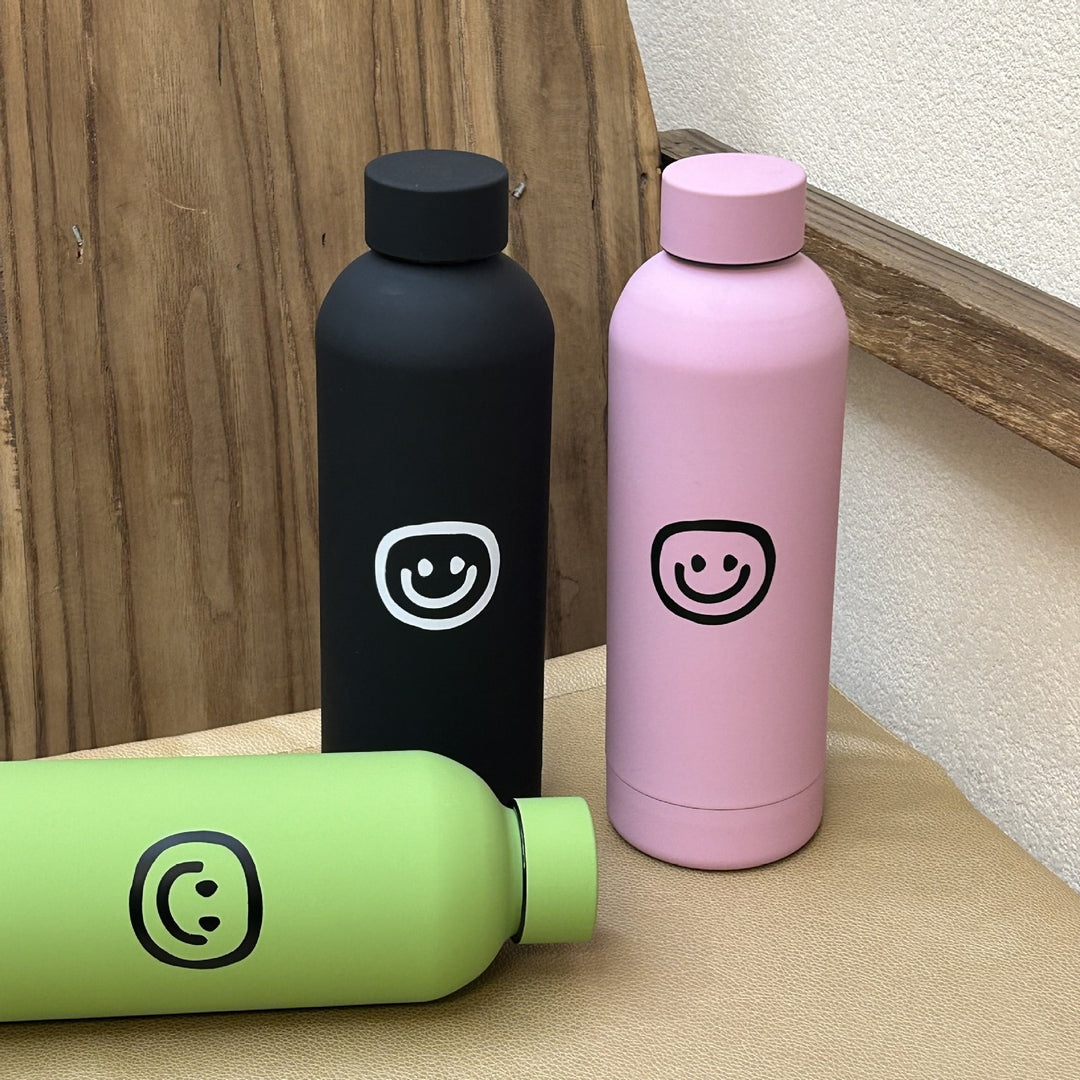 Women's Insulated Bottle with Cheerful Smiley Design Bowlift