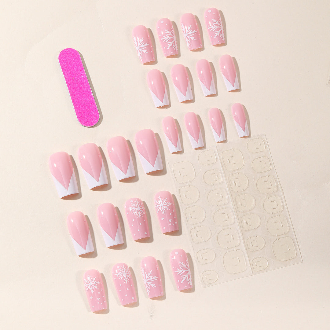 Winter-Themed Acrylic Nail Art Set Bowlift