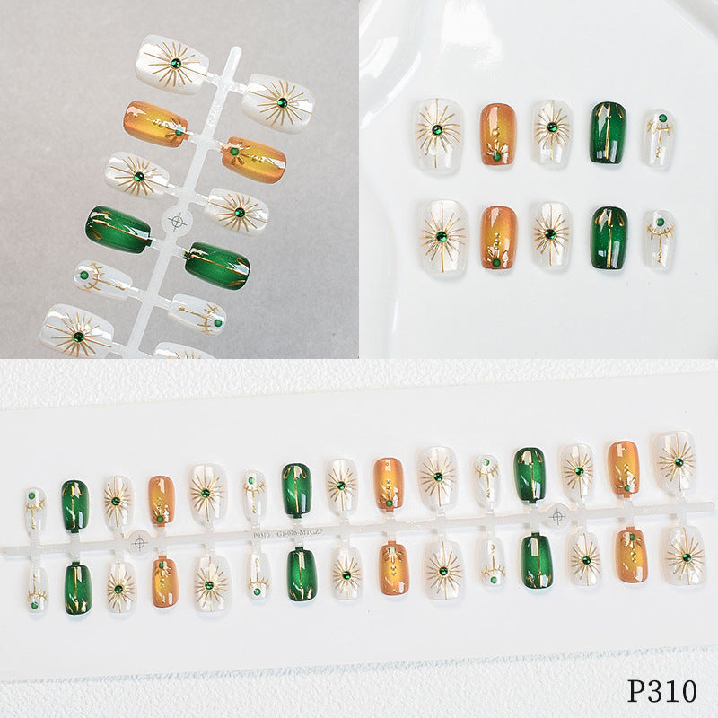 Elegant Floral Design Press-On Nails Bowlift
