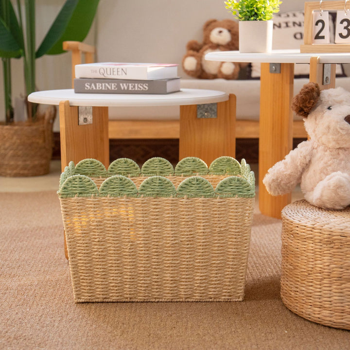Decorative Scalloped Storage Basket Bowlift