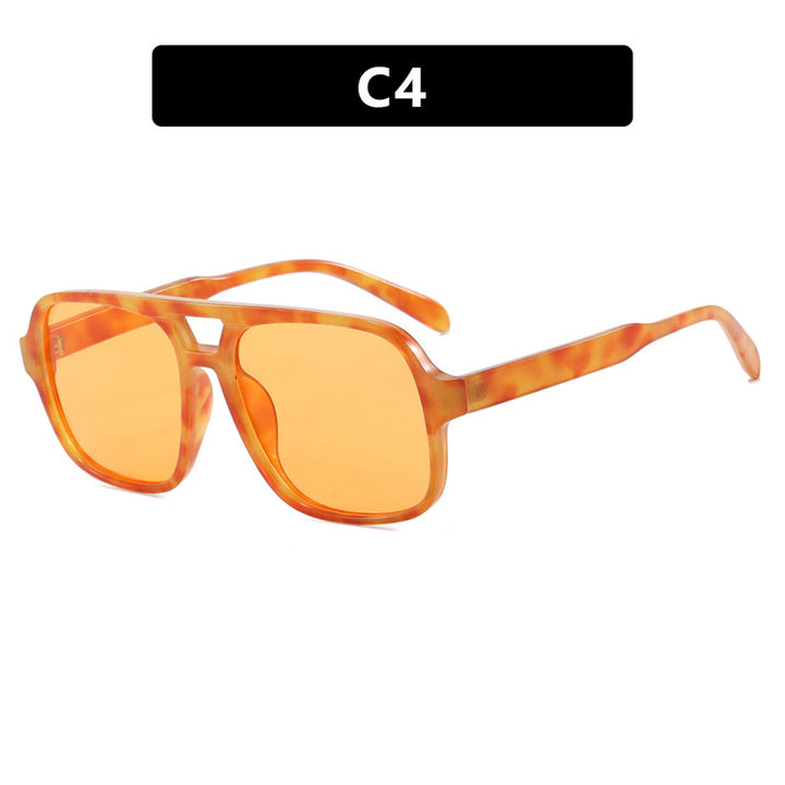 Women's modern square sunglasses with stylish transparent frame Bowlift