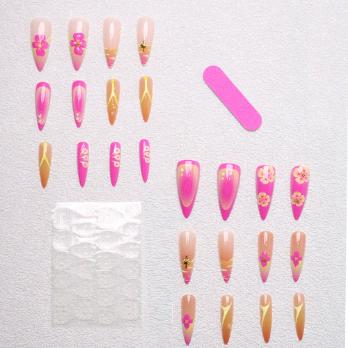 Artistic nail tips with floral and abstract designs Bowlift