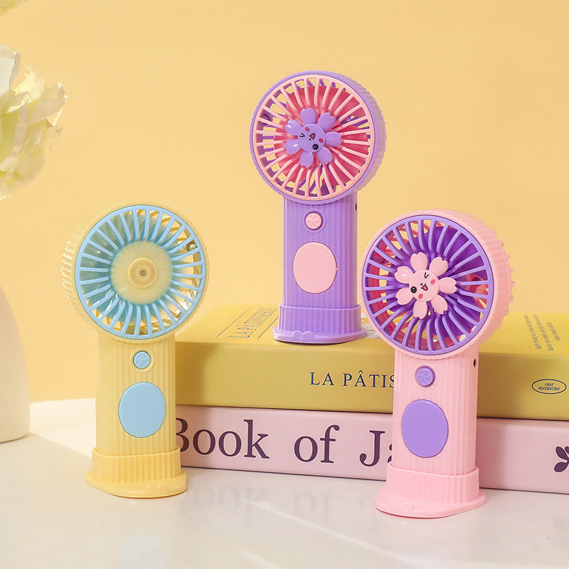 Women's Portable Hand Fan with Floral Design Bowlift