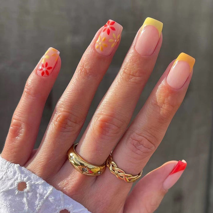 Artful nail art with delicate floral accents Bowlift