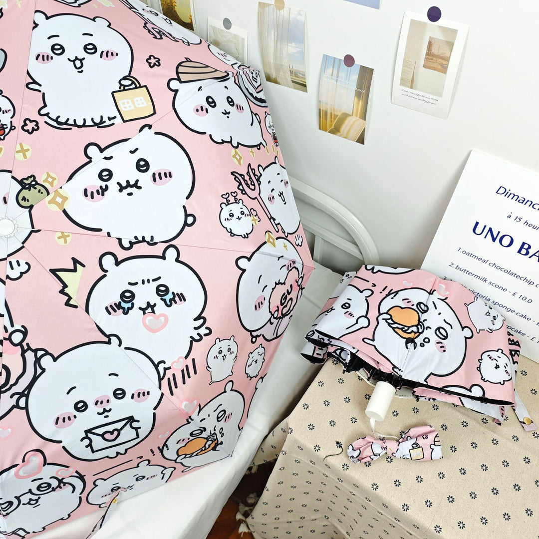 Women's Foldable Umbrella with Humorous Animal Design Bowlift