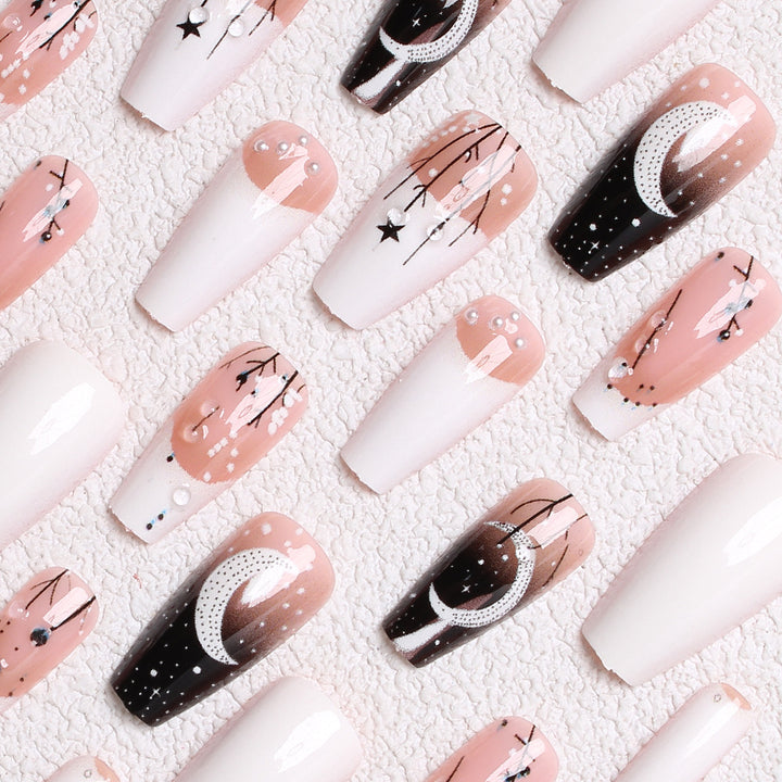Starry Night-Themed Press-On Nails Bowlift