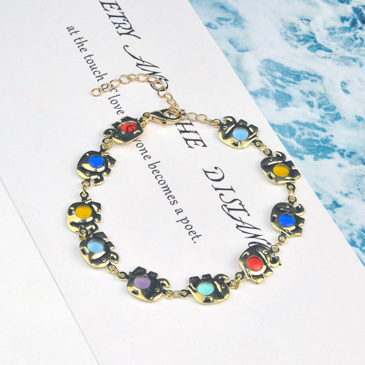 Colorful Eye Charm Statement Necklace Bowlift