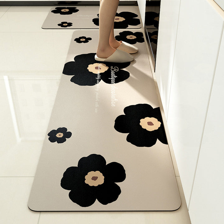 Stylish Floral Kitchen Mat