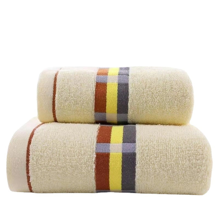 Women’s terry bath towel with elegant striped border Bowlift