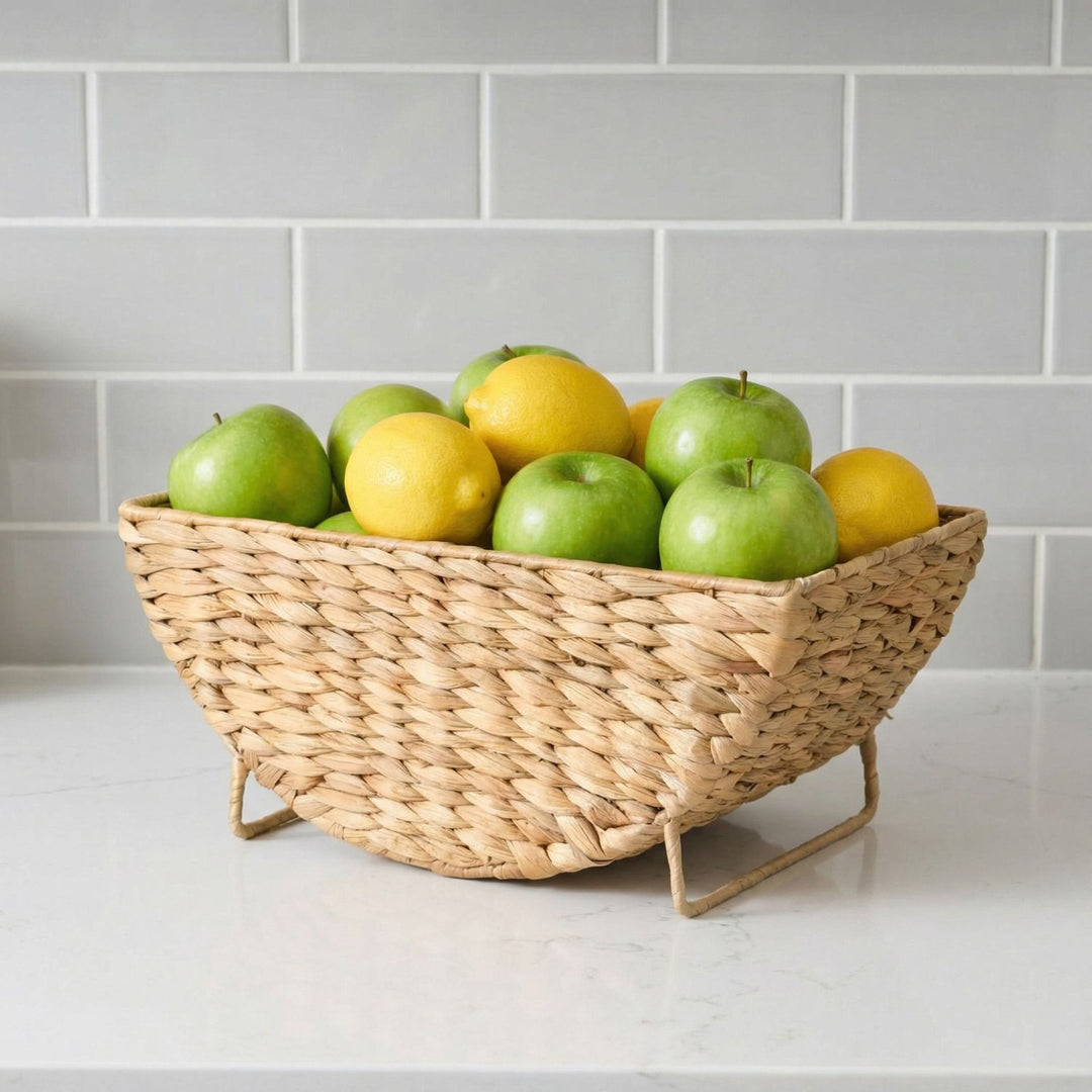 Decorative basket for storing blankets and magazines Bowlift