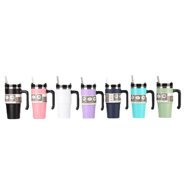 Unisex thermos mug with 3-in-1 drinking options Bowlift